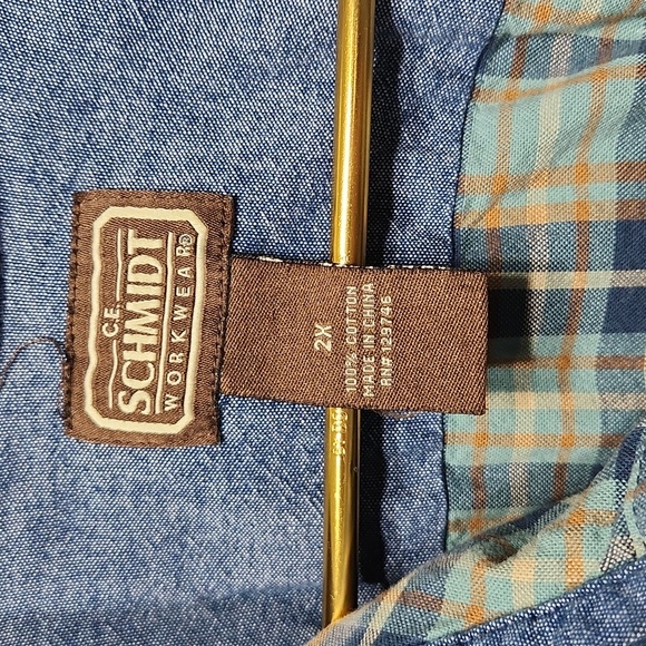 Contrast Color Button Down Plaid - Picture 6 of 6